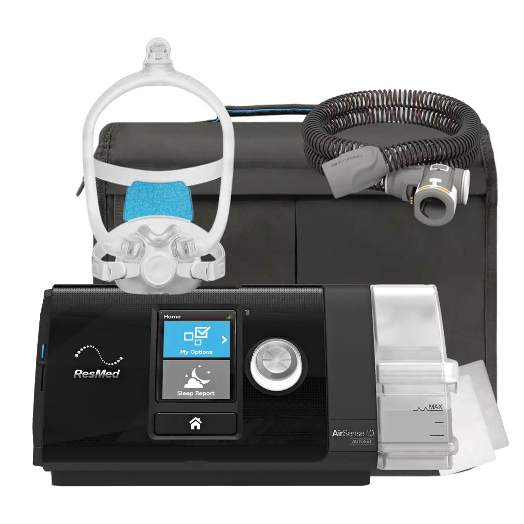 resmed AirSense 10 CPAP Bundle with AirTouch F30i Full Face Mask & Filters for sleep apnea